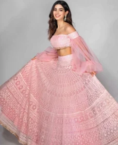 Khushi Kapoor Pink Lehenga Choli