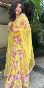 Mithila Palkar in a Yellow Sharara Suit