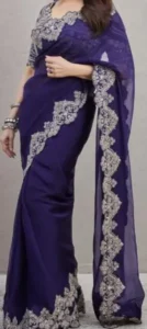 Blue Blouse With Blue Saree 