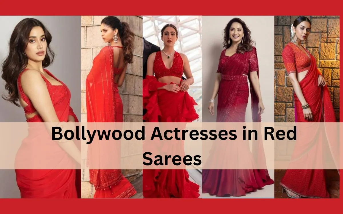 Bollywood Actresses in Red Sarees