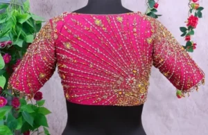 Aari Work Blouse Designs Back Neck 