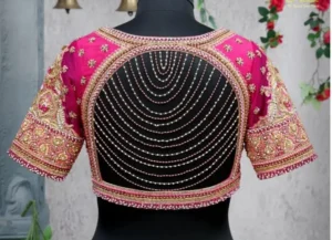 Aari Work Blouse Designs Back Neck 