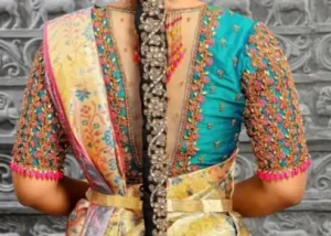 Bridal Aari Work Blouse Design for Silk Saree 