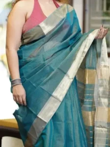 Handloom Cotton Silk and Tissue Hartalika Teej Saree 