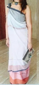 One Shoulder Saree without Blouse 