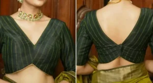 Pattu Saree Front and Back Blouse Design 