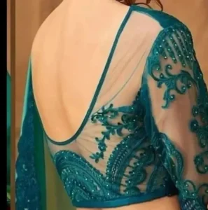 Sheer Back with Embroidered Design 