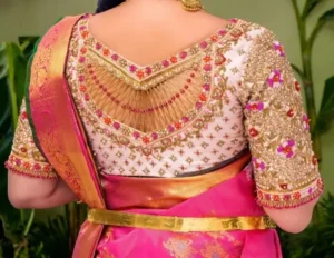 Silk Saree Aari Work Designs for Pattu Sarees 