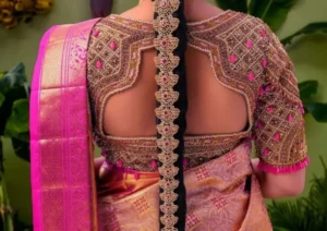 Silk Saree Aari Work Designs for Pattu Sarees 