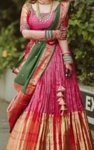 South Indian Lehenga Saree For Wedding 