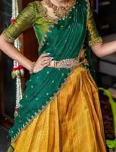 South Indian Lehenga Saree For Wedding 