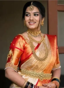 South Indian Saree Look For Wedding 