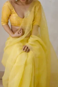 Yellow Saree With Yellow Blouse 