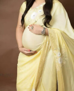 Chiffon Saree for Indian Baby Shower 