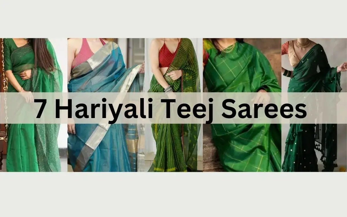 Sawan 2025 : 7 Hariyali Teej Dress Up – Green Hartalika Teej Sarees, Suits, Lehengas, Palazzos 1 7 Hariyali Teej Sarees