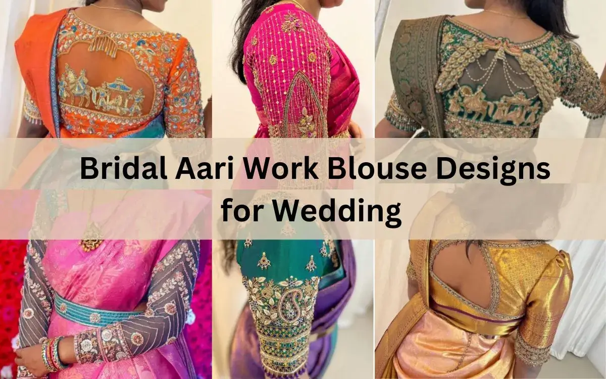 Bridal Aari Work Blouse Designs For Wedding 1 Bridal Aari Work Blouse Designs For Wedding